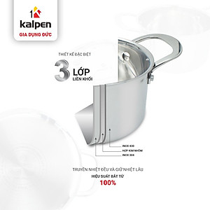 Nồi Inox 3 lớp đúc liền khối Kalpen Kazler 20cm dung tích 3.7L hàng Đức - Hàng chính hãng