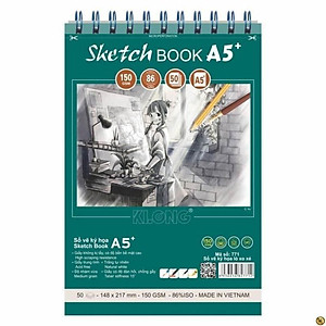 Sổ vẽ ký họa Sketch 50 tờ A5+ 150GSM; MS: 771 