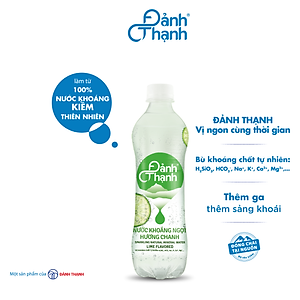 Thùng 24 chai Nước Khoáng Thiên Nhiên Có Ga Đảnh Thạnh Khoáng Chanh 430ml