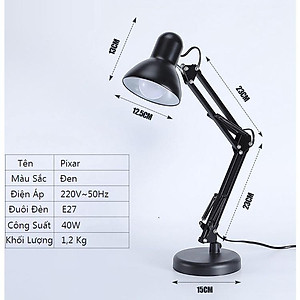 Đèn bàn học, làm việc chống cận kẹp bàn 3 chế độ sáng, không kèm bóng đèn - hàng chính hãng