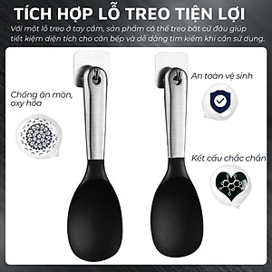 Muỗng rang silicon DandiHome cao cấp chịu nhiệt cực tốt dùng để nấu ăn