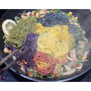 Bún rau củ Nguyên Minh 300gr (bún khoai lang/chùm ngây/bí đỏ/mè đen/củ dền)