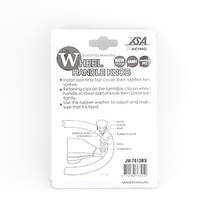 Tay Quay Trợ Lực Vô Lăng Ô Tô CIND JM-7613BS Màu Đen Chỉ Bạc