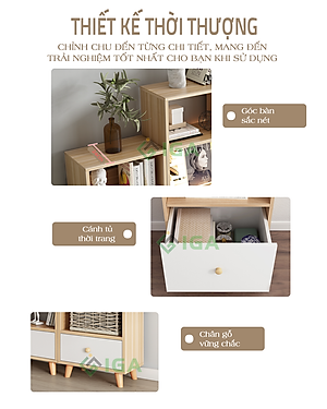 Tủ Sách Đa Tầng S Style Phong Cách Nordic Thương Hiệu IGA - GP144