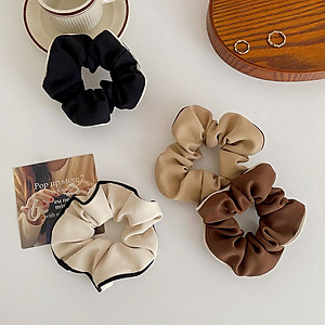 Dây buộc tóc scrunchies NASI gấp sọc loại cao cấp chất liệu vải bền đẹp phong cách hàn quốc thun cột tóc nữ co giãn tốt phụ kiện tóc