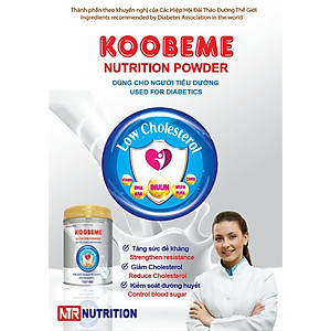 THỰC PHẨM BỔ SUNG VI CHẤT DINH DƯỠNG NUTRITION POWDER LOW CHOLESTEROL dùng được cho người tiểu đường KOOBEME