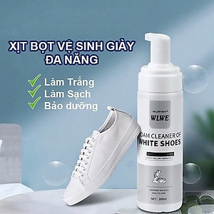 Chai xịt tạo bọt tuyết vệ sinh giày cao cấp, chai tẩy rửa giày không dùng nước 1 CHAI 200ml