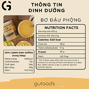 Bơ hạt GUfoods - Đa dạng hương vị, Không đường, Giàu protein thực vật, Lành mạnh, Eat clean, Healthy, Thuần chay