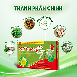 Nữ Vương New Vinh Gia Hỗ Trợ Cân Bằng PH Vùng Nhạy Cảm, Giảm Khí Hư, Ngứa Vùng Nhạy Cảm, Phòng Ngừa Các Bệnh Phụ Khoa Hộp 30 Viên