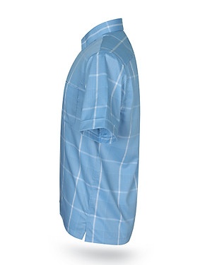 Áo sơ mi nam tay ngắn form suông vạt ngang Khatoco A1MN468T2-CNCR186-2411-N