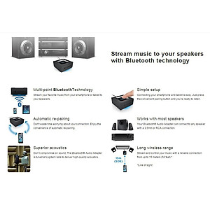 Bộ chuyển đổi tín hiệu âm thanh Logitech Bluetooth Audio Receiver - Hàng chính hãng