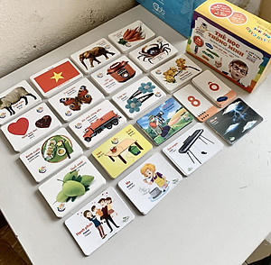 Bộ thẻ học thông minh 450 thẻ với 20 chủ đề về thế giới xung quanh cho bé (Flashcard)