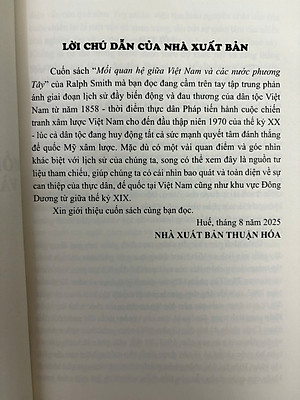 Sách : “Mối quan hệ giữa Việt Nam và các nước phương Tây 