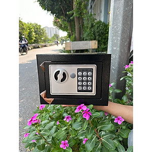Két sắt mini có khe đút tiền chống trộm bảo mật cao, nhỏ gọn, chống cháy, có ốc vít vào tường- màu giao ngẫu nhiên