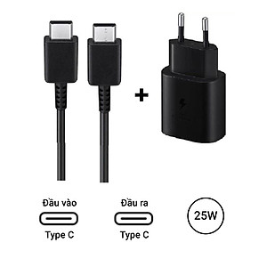 Bộ dây và củ sạc nhanh sam sung 25w type C - Hàng chính hãng