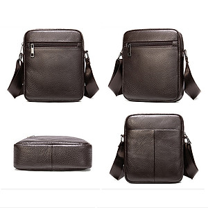 Túi đeo chéo nam DA BÒ THẬT phong cách mới  - BEE GEE DCN9214