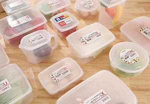 Combo 02 Hộp bảo quản thực phẩm 1000ml hình chữ nhật dẹt - Nội địa Nhật