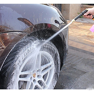 Bộ dây và vòi xịt rửa xe tưới cây tăng áp thông minh 810-2576 (dây xanh-cút nối đồng)