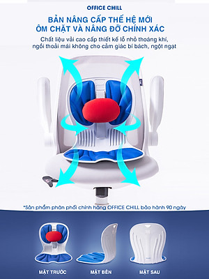 Ghế Chỉnh Dáng Ngồi Công Thái Học OFFICE CHILL Ngồi Thẳng Đúng Tư Thế Chống Đau Lưng Gù Lưng Ghế Thế Hệ Mới Bảo Hành 90 Ngày