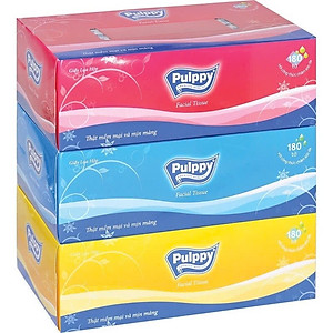 Khăn Giấy Hộp Giấy Rút Pulppy 2 Lớp Mềm Mịn Siêu Dai 180 Tờ 2 Lớp