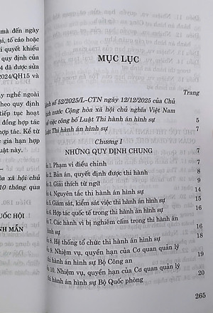 Luật Thi Hành Án Hình Sự (Hiện Hành)
