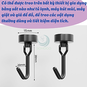 [Bộ 2  Cái]- Nam Châm Móc Treo Lực Hút Siêu Mạnh, Móc Treo Nam Châm Treo Đồ Lực Hút Siêu Mạnh T009