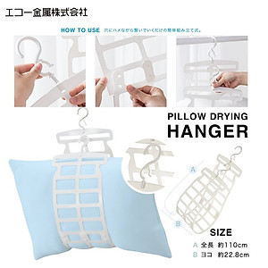 Combo 03 Móc phơi ruột gối, thú nhồi bông,... Echo Metal màu trắng - Nội địa Nhật Bản