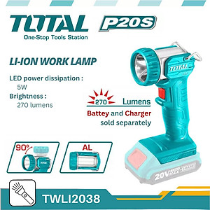 ĐÈN LÀM VIỆC DÙNG PIN 20V TOTAL TWLI2038 - HÀNG CHÍNH HÃNG