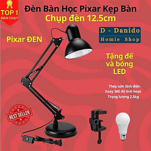 Đèn học kẹp bàn, đọc sách, làm việc PIXAR bóng LED chống cận thông minh Chính hãng D Danido