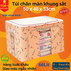 Tủ Vải Đựng Đồ Khung Thép Chịu Lực, Túi Đựng Chăn Màn Quần Áo miDoctor Tiện Lợi - Giao Màu Ngẫu Nhiên