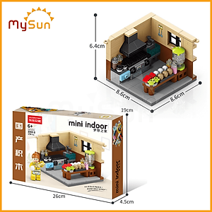 Xếp mô hình lắp ráp nhà căn phòng bác sỹ, phi hành gia, hoạ sỹ đồ chơi nghề nghiệp cho bé 