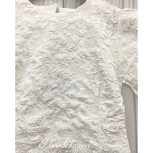 Đầm dự tiệc gấm nữ trắng dễ thương diện tết cực xinh mã [GAM XOP]