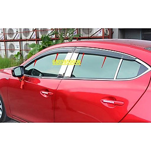 Bộ vè che mưa Mazda 3 2014-2019 chỉ mạ Crom cao cấp