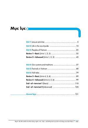 Sách Big 4 Bộ Đề Tự Kiểm Tra 4 Kỹ Năng Nghe - Nói - Đọc - Viết (Cơ Bản Và Nâng Cao) Tiếng Anh Lớp 8 Tập 1