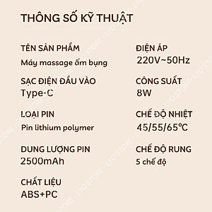 Máy Massage làm ấm bụng đai đeo giảm đau bụng kinh nguyệt, Làm ấm tử cung cho phụ nữ đến kì