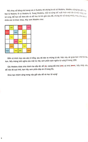 Sách Español Wodoku: Vui Học Từ Vựng Với Ô Chữ Sudoku