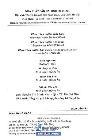 Toán Nâng Cao 2 (Theo Chương Trình Giáo Dục Phổ Thông Mới)