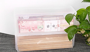 Hộp Nhựa Đựng Muỗng Đũa An Toàn Có Nắp Khóa Sanada 1.6L hàng Made in Japan