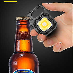 Móc Khóa Đèn Pin Đa Chức Năng Có Chống Nước Tặng Kèm Cáp Sạc - Hàng chính hãng 