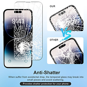 Miếng dán kính cường lực dành cho iPhone 14 Pro / 14 Pro Max hiệu HOTCASE HBO (độ cứng 9H, mỏng 0.3mm, vát 2.5D, độ trong chuẩn HD) - hàng nhập khẩu