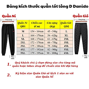 Quần gió lót lông QD2 ấm áp thời trang cho nam, Quần nỉ jogger lót lông QD1 sang trọng và dày dặn D Danido