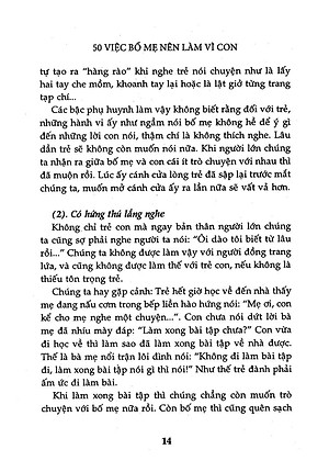 50 Việc Bố Mẹ Nên Làm Vì Con (Tái Bản 2015)