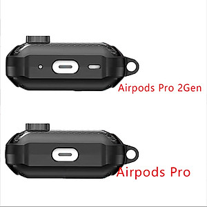 Bao case ốp dành cho Airpods 1/2, Airpods Pro, AirPods 3, Airpods Pro 2 có khoá chống rơi kèm móc treo - Hàng chính hãng