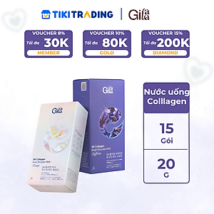 COMBO 2 HỘP NƯỚC UỐNG COLLAGEN GILAA SIÊU PHÂN TỬ 300DA TRẺ HÓA (20g x 15 gói/hộp)