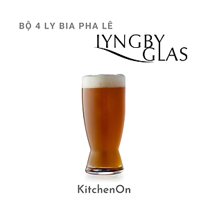 Bộ 4 ly bia pha lê Lyngby Glas Đan Mạch