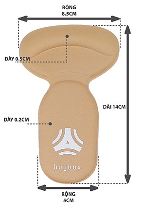 Combo 01 cặp lót mũi giày cao su non và 01 cặp lót gót chân 2 trong 1 - buybox - BBPK09&50