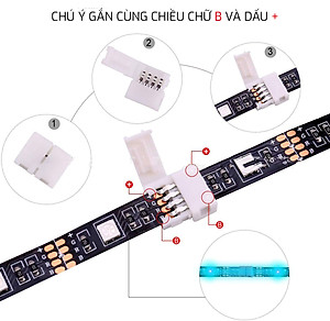 Đầu Nối, Kẹp Nối Dây LED RGB 5050 3528 4 Chân