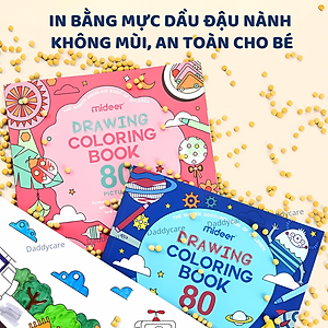 Đồ chơi thủ công 80 bức tranh tô màu cho bé Mideer Drawing Coloring, đồ chơi sáng tạo cho bé 2,3,4,5,6 tuổi