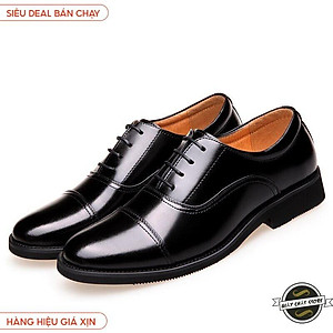 Giày Ba Khớp Phong Cách  Cổ Điển Cho Nam Giày Oxford Công Sở Thanh Lịch Mũi Cánh Armyman Derby Da PU