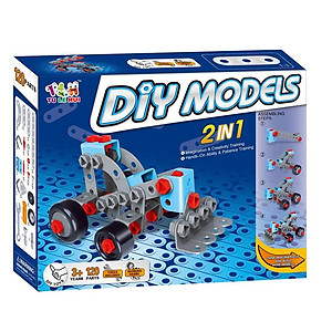 Đồ chơi phát triển kỹ năng cho bé - DIY MODELS, lắp ghép 3D mô hình 2 trong 1 Toyhouse 0620-TH110-TLH-1 nhựa mềm